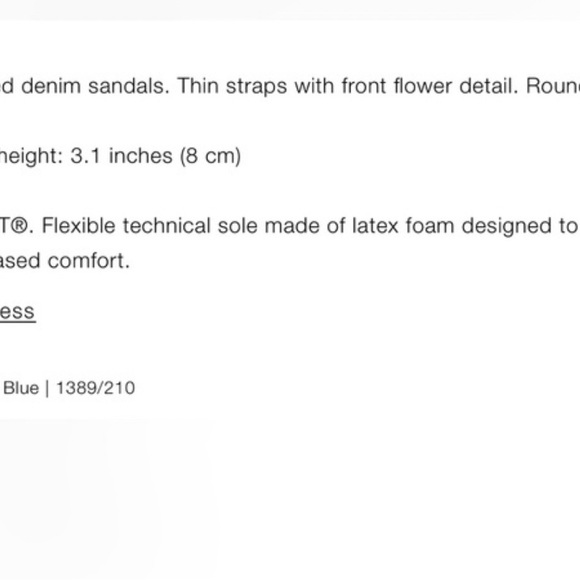 Zara Women's Blue Denim Sandals with Flower - Picture 10 of 10